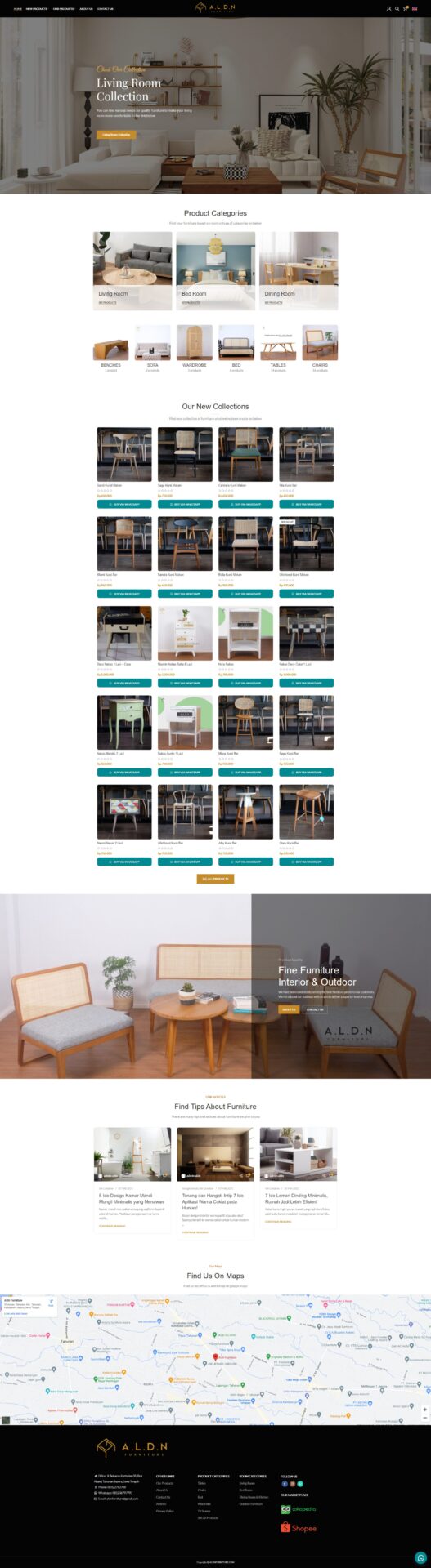 jasa website - portofolio aldnfurniture.com